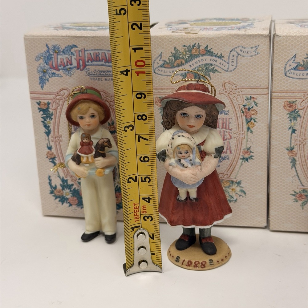 Jan Hagara Vintage‎ 
 Christmas Ornament Figurine Lot of 6 w/ Boxes - Picture 8 of 11
